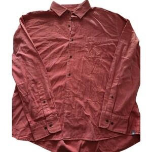Peter Millar Mens XL Red Long Sleeve Button Down Shirt Pocket Casual